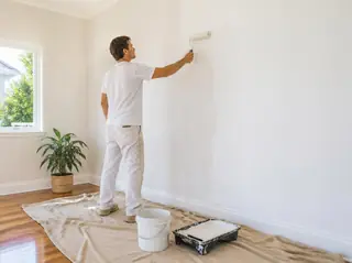 Painter working on a Sydney home